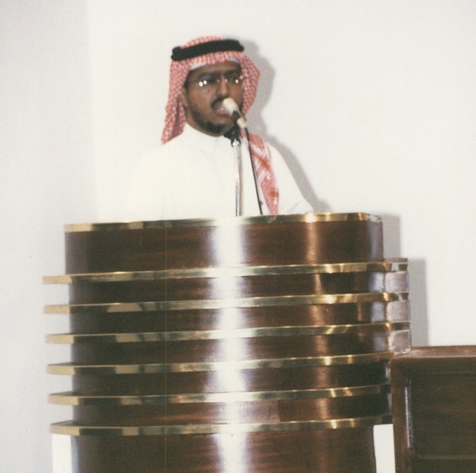 إحدى المحاضرات : د. علي الشعبي – د. علي يحي عريشي .